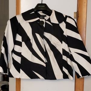 Sandro zebra print cropped blazer